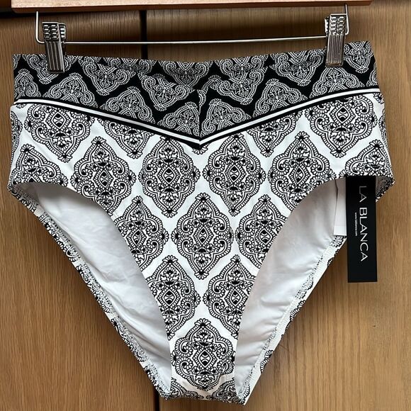 La Blanca womens Oasis Mid Rise Hipster Bottom, Size 12 NWT - Picture 2 of 7